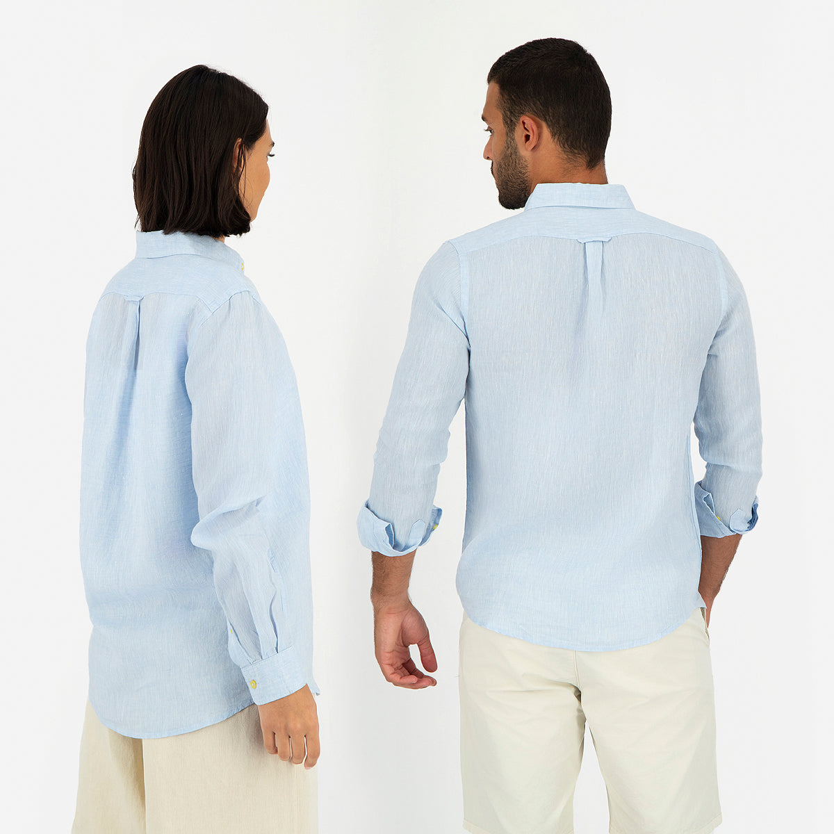 Seashell Light Blue Linen Shirt