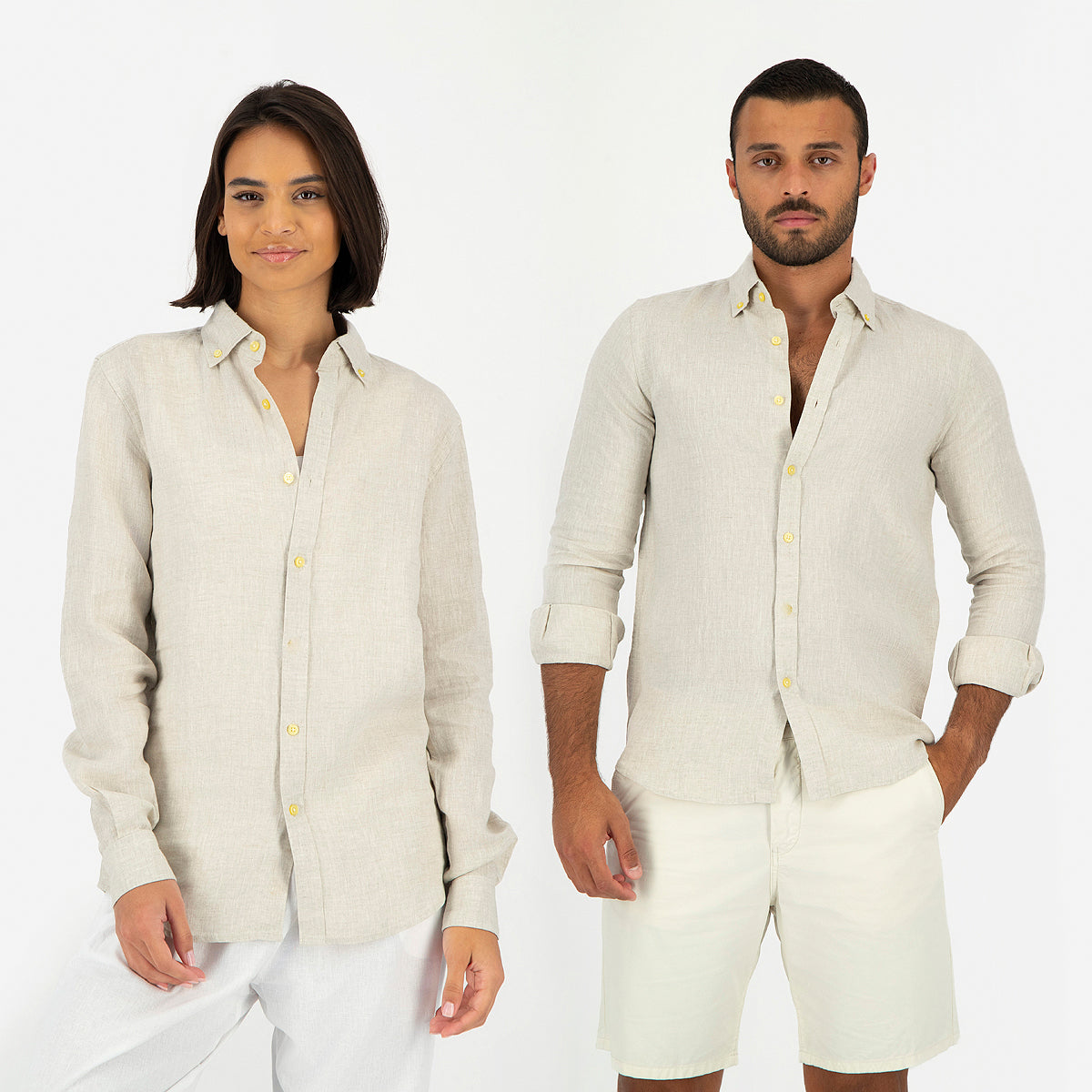 Seashell Khaki Linen Shirt