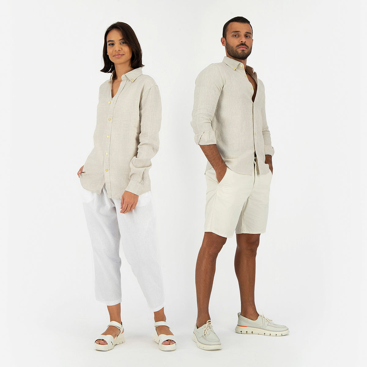 Seashell Khaki Linen Shirt