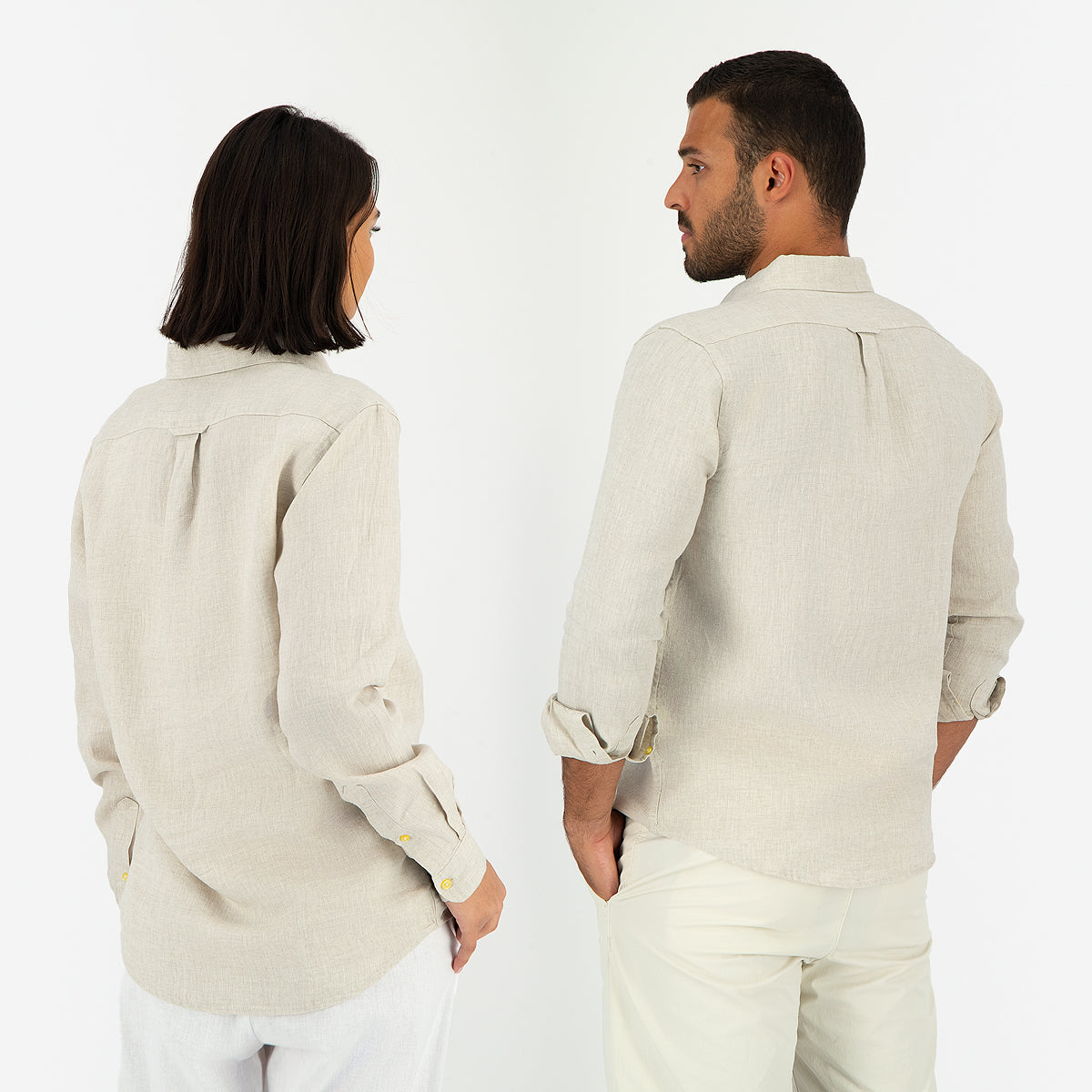 Seashell Khaki Linen Shirt