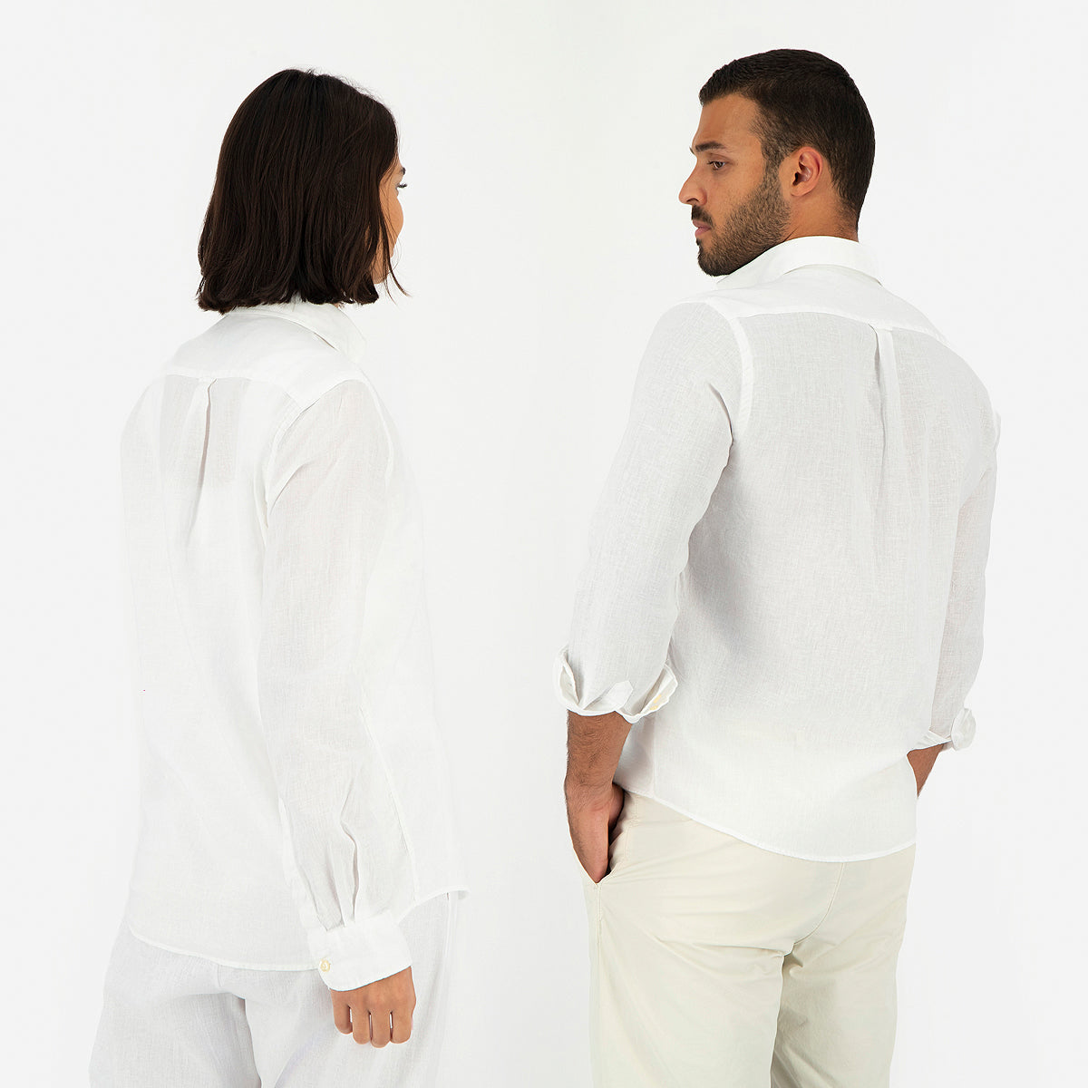 Seashell White Linen Shirt