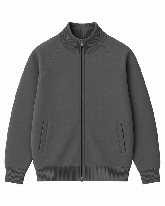 SEASHELL GREY ZIPPER JACKET