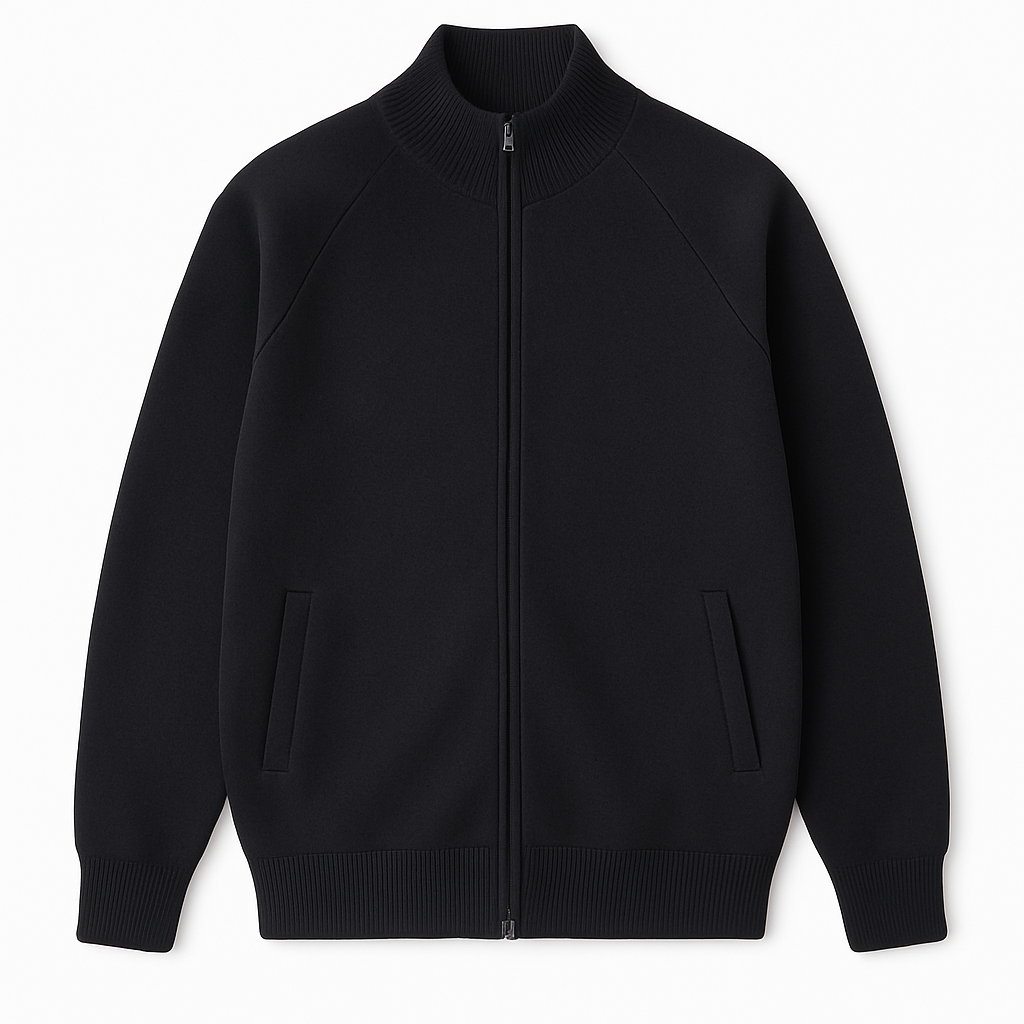 Seashell Black Zipper Jacket