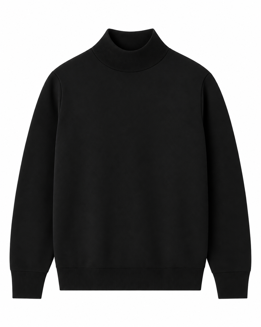 THE COASTAL MOCK NECK - BLACK