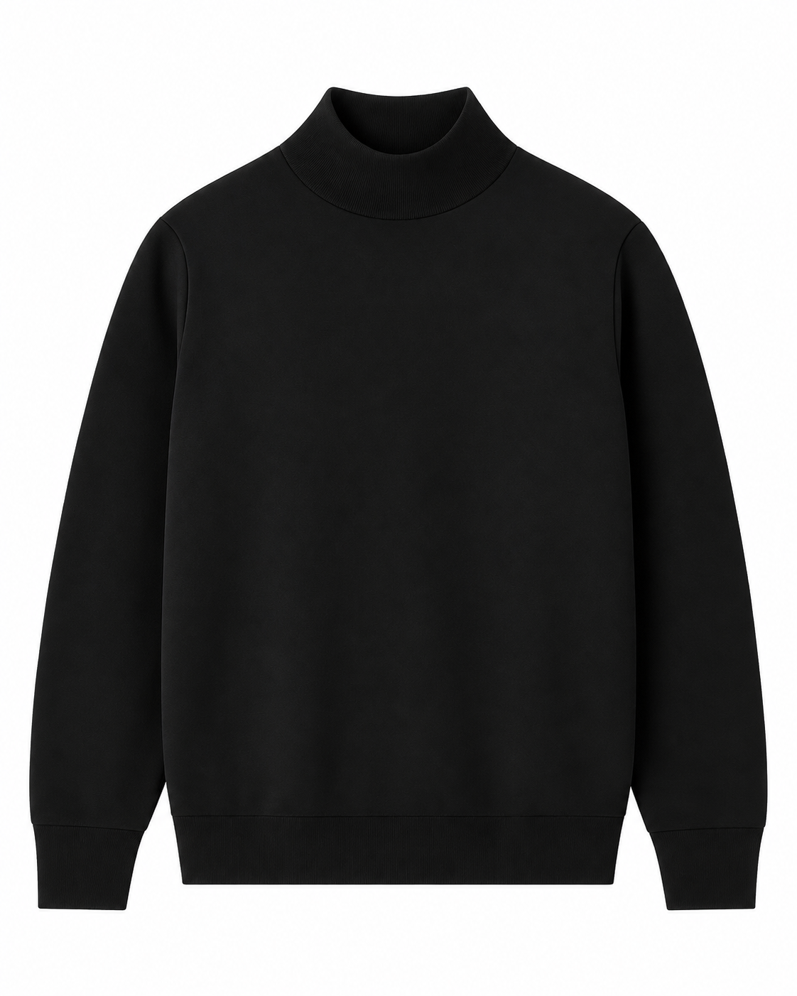 THE COASTAL MOCK NECK - BLACK