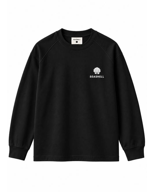 SEASHELL ESSENTIAL LONG SLEEVE - BLACK