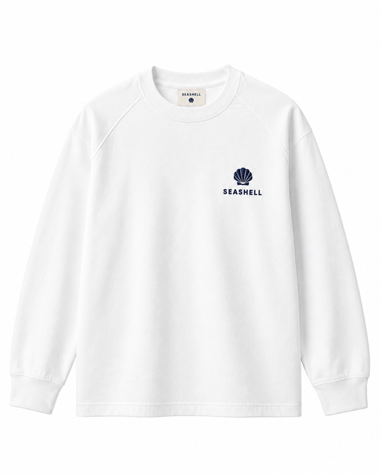 SEASHELL ESSENTIAL LONG SLEEVE - WHITE