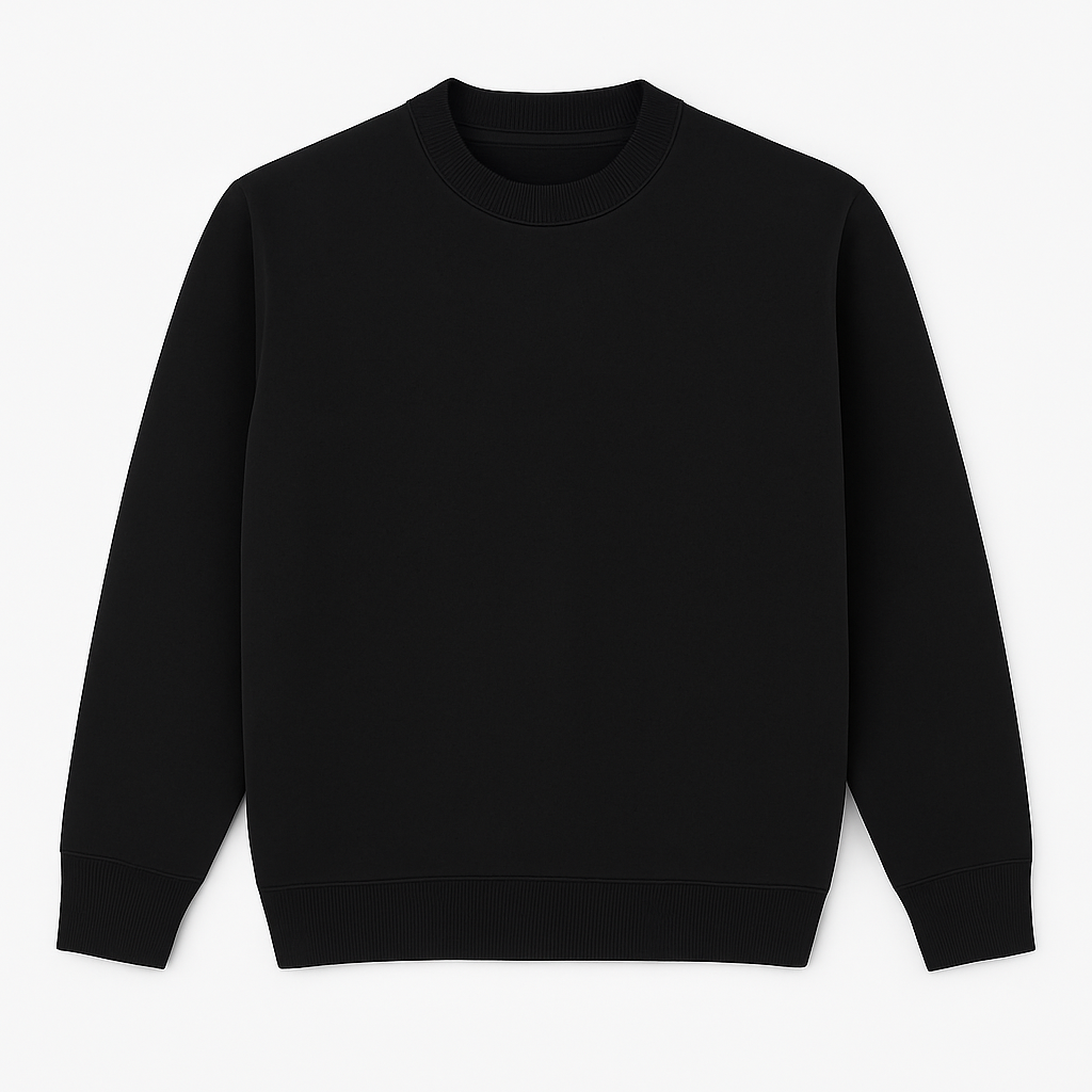 Seashell Black Round Neck