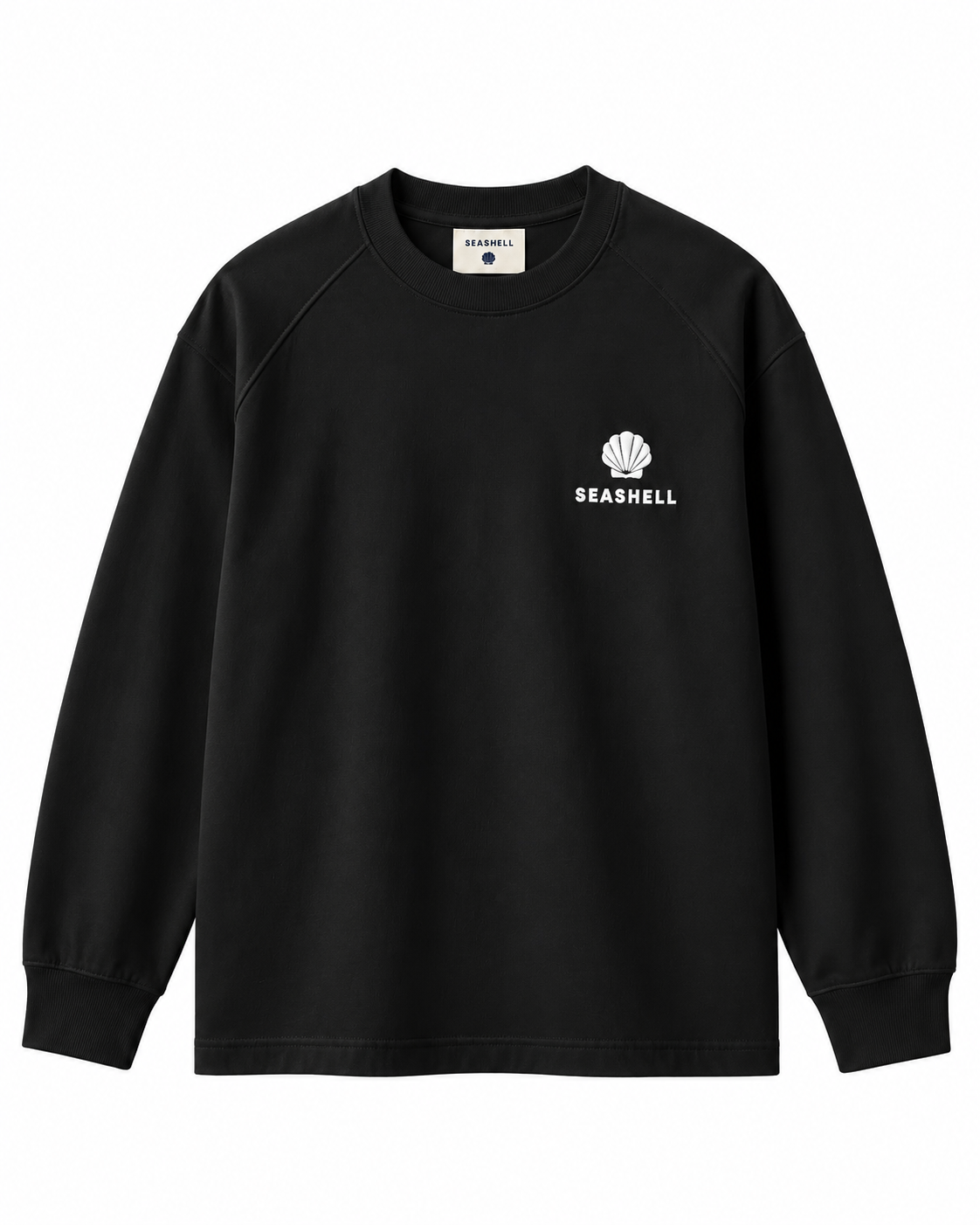 SEASHELL ESSENTIAL LONG SLEEVE - BLACK
