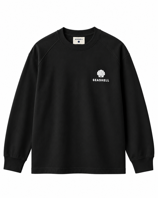 SEASHELL ESSENTIAL LONG SLEEVE - BLACK