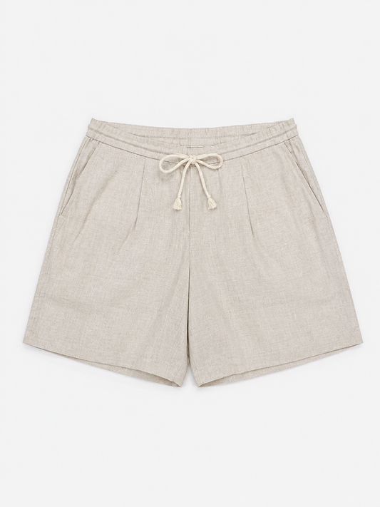 Seashell khaki Linen Shorts