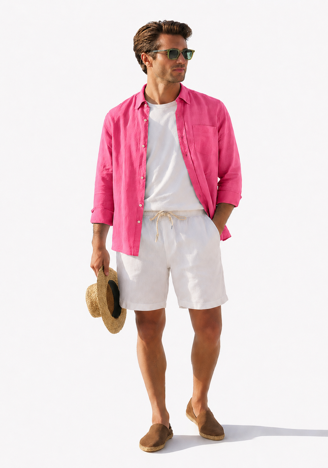 Seashell Pink Linen Shirt