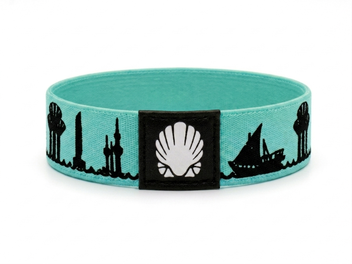 Seashell Tan Line Wristband- Blue