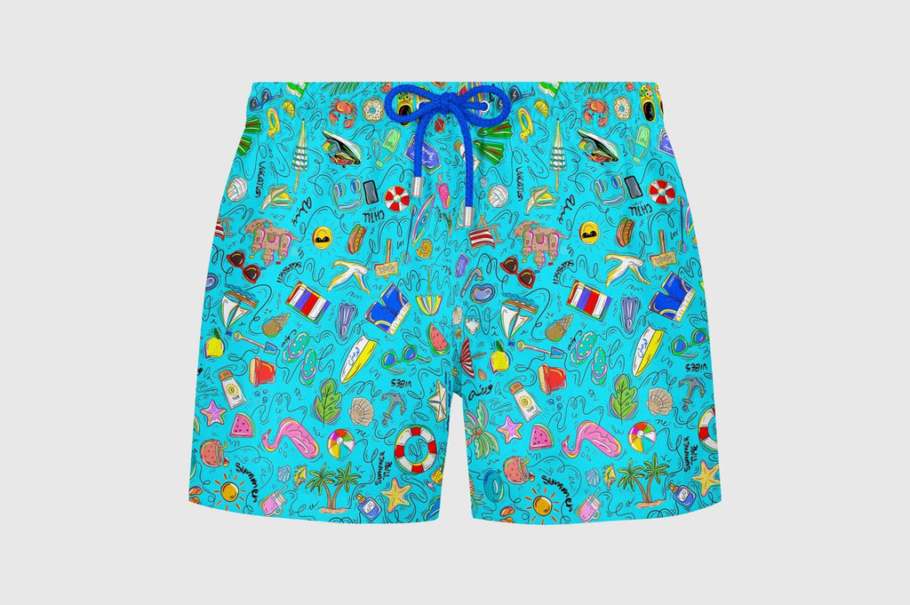 Seashell Swimming Short Light Blue