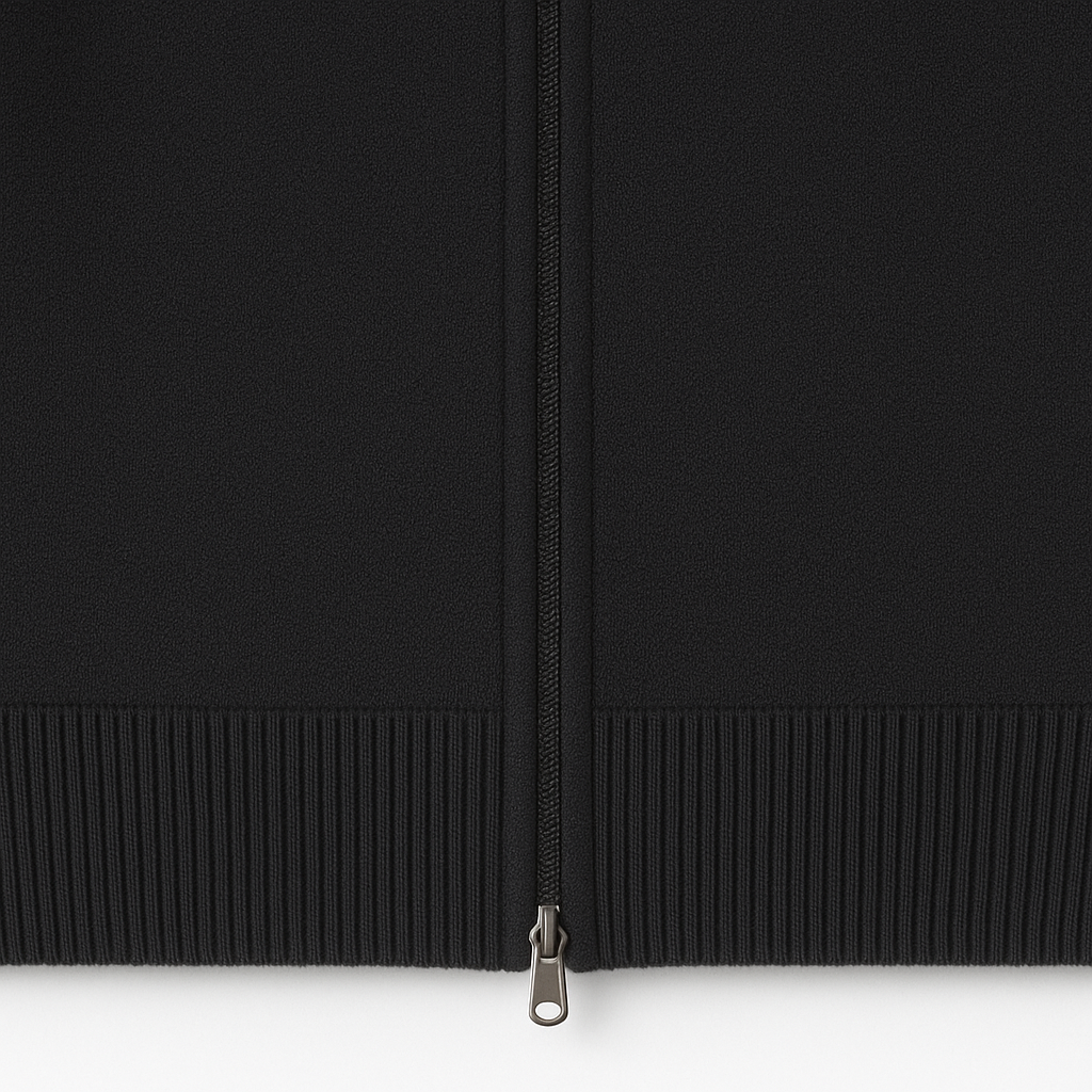 Seashell Black Zipper Jacket