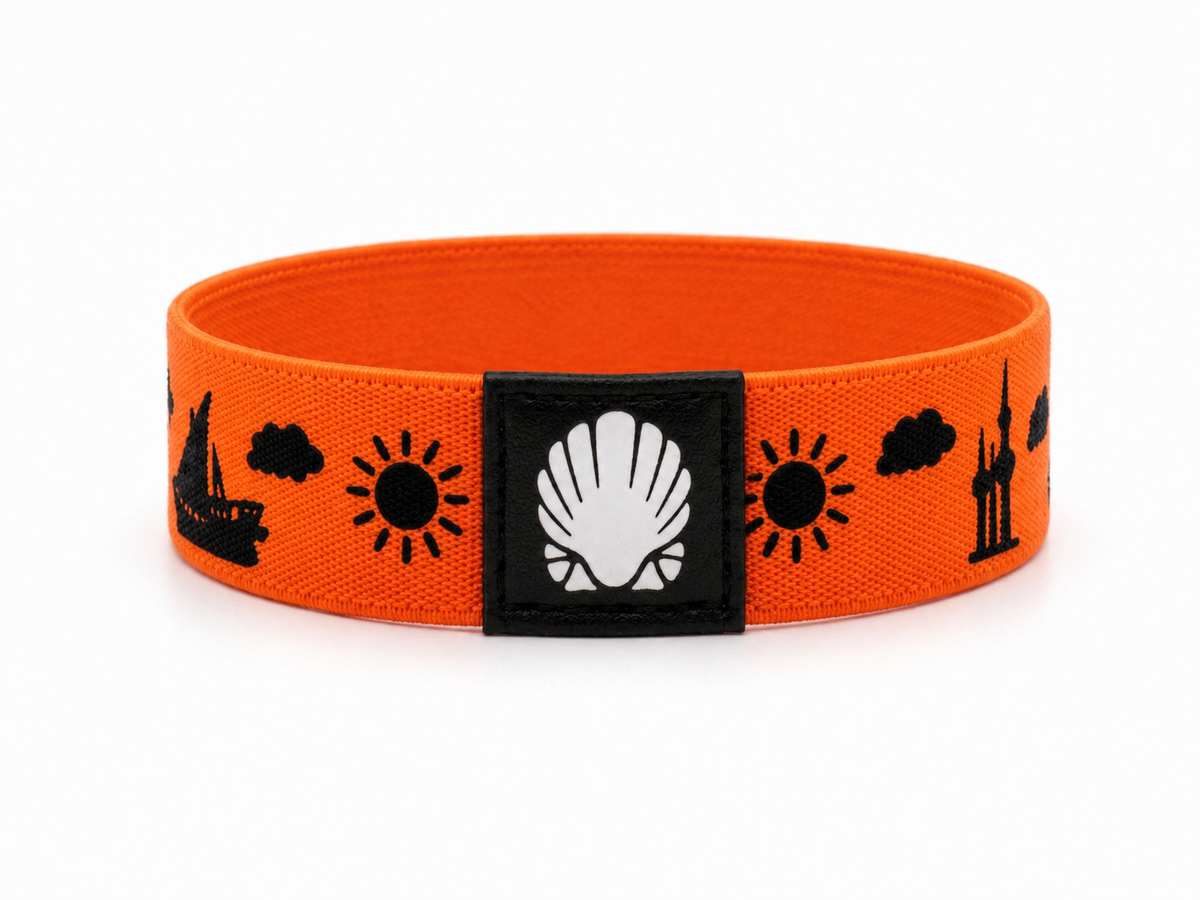 Seashell Tan Line Wristband- Orange