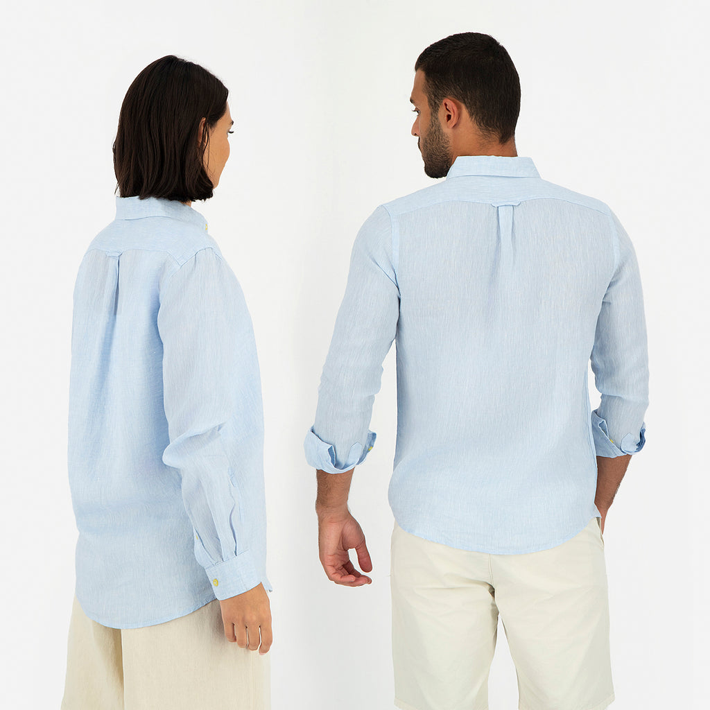 Seashell Light Blue Linen Shirt