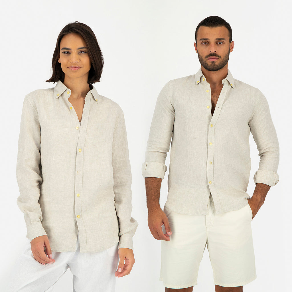Seashell Khaki Linen Shirt