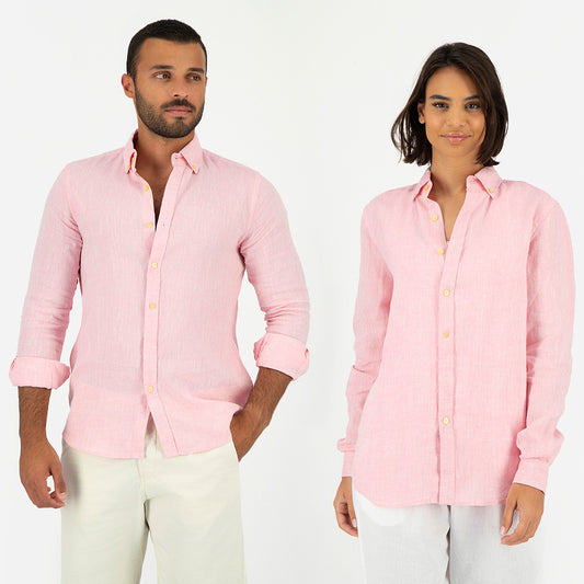 Seashell Pink Linen Shirt