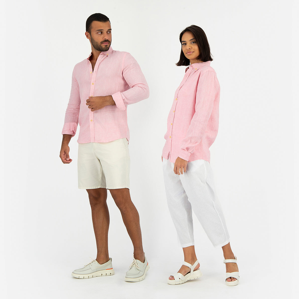 Seashell Pink Linen Shirt