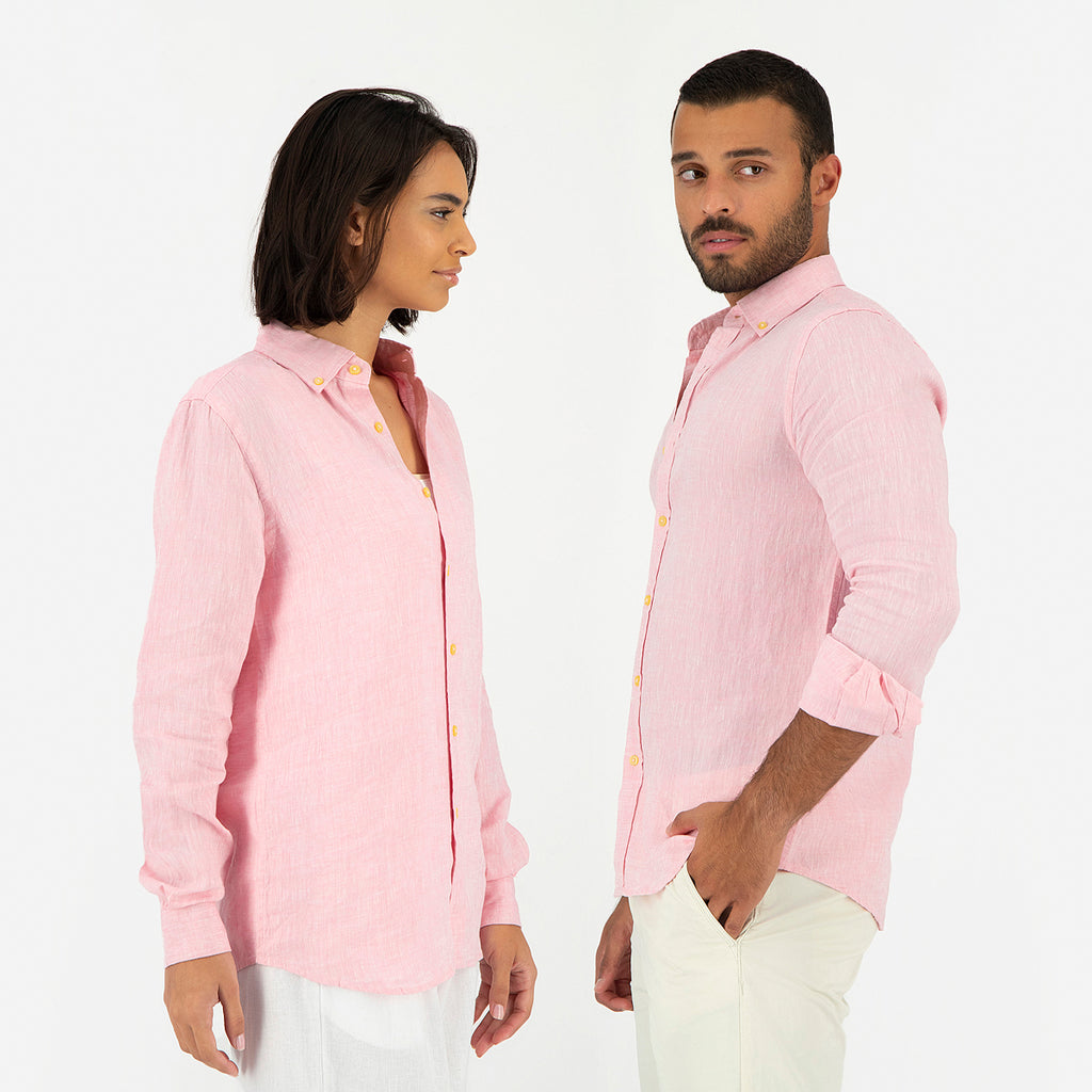 Seashell Pink Linen Shirt