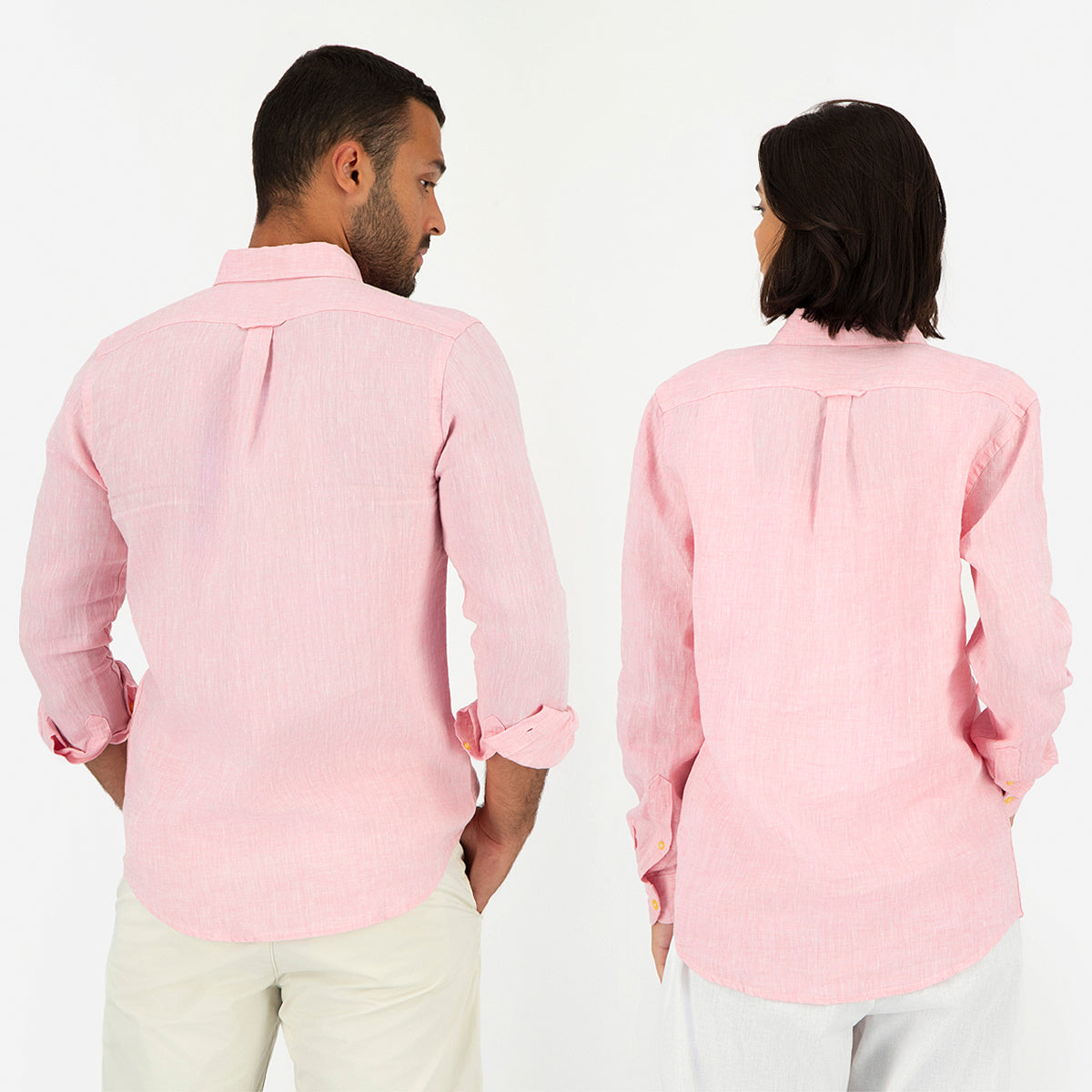 Seashell Pink Linen Shirt