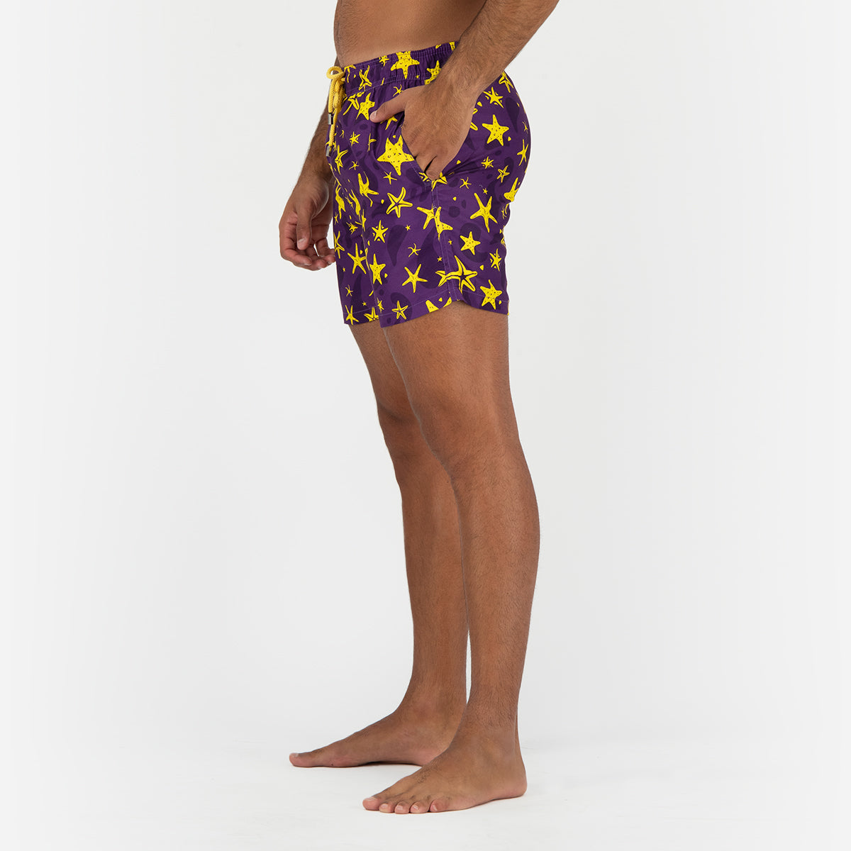 Seashell Stars Swimming Short - Purple