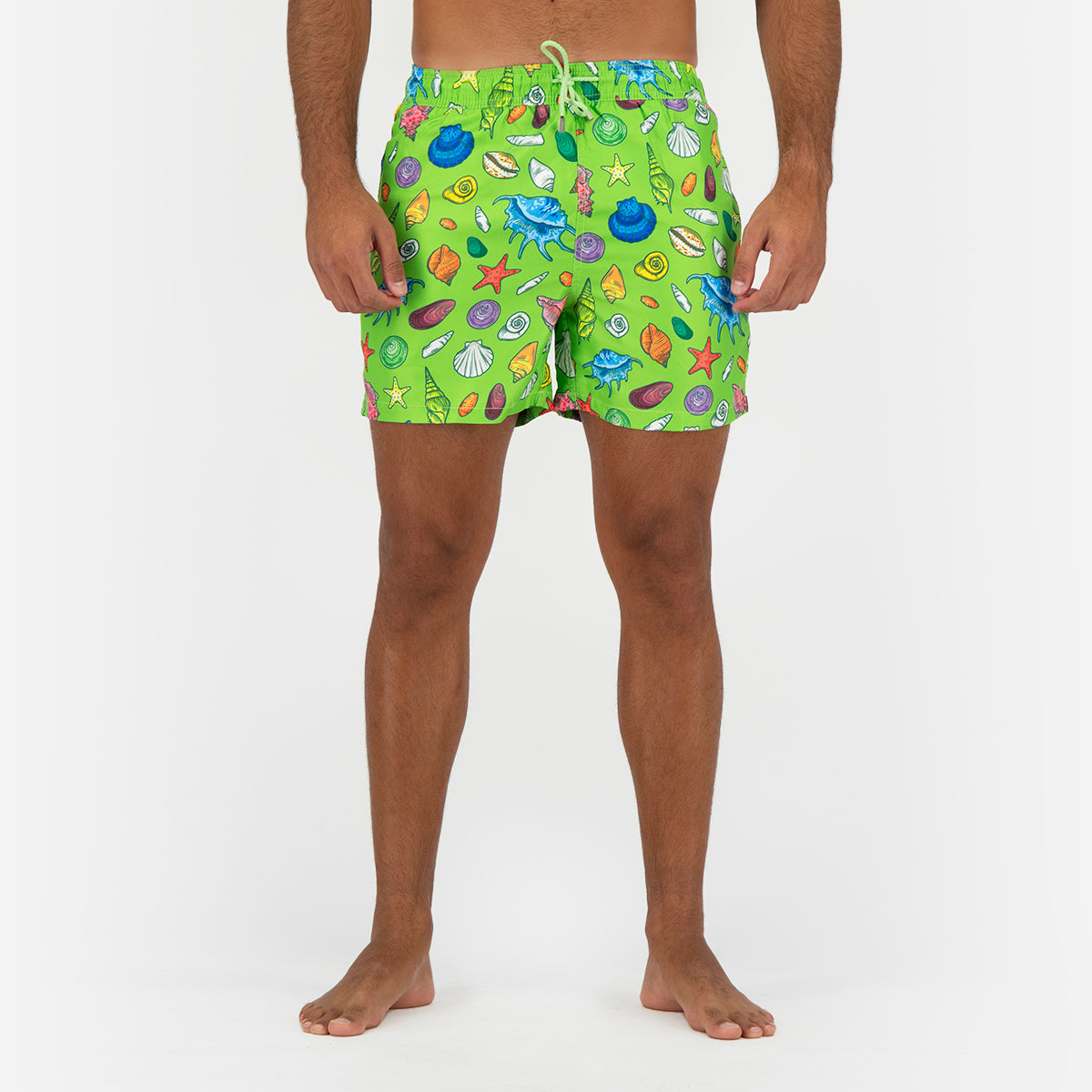 Seashell Shells Swimming Short - Green