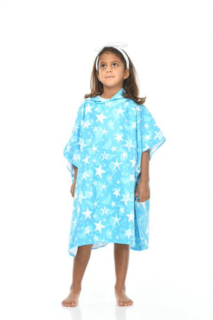 Sky Blue Stars Kids Beach Towel