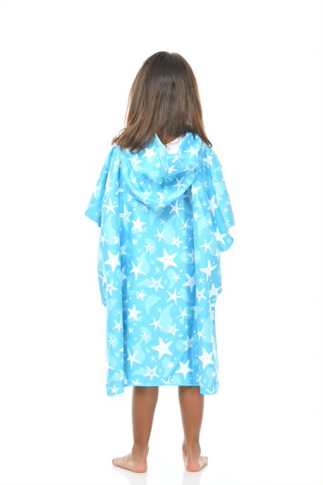 Sky Blue Stars Kids Beach Towel