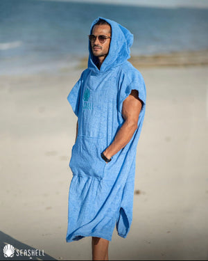 Hooded Beach Towel Blue